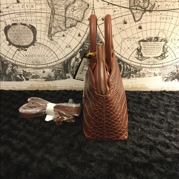 bebe Crista Croc Dome satchel- Chestnut - Picture 3 of 3